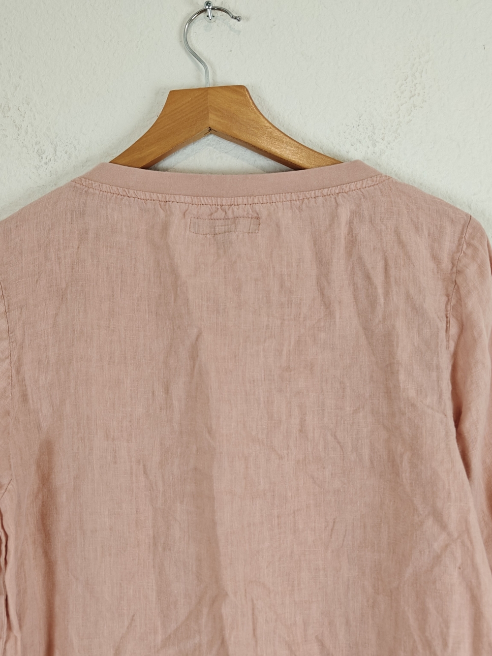 FLAX 100% Linen Pink Relaxed Fit Tunic Top | Coastal Cottagecore Boho Small - Picture 10 of 11